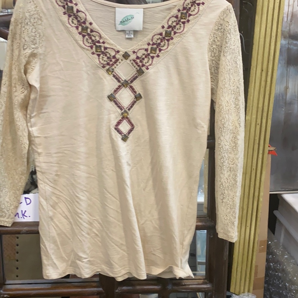 Nurture embroidered top